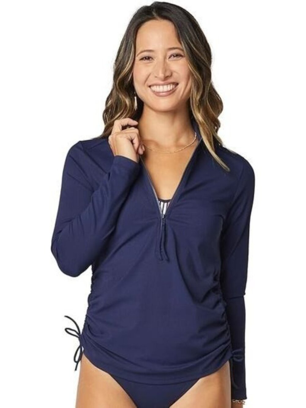 Carve Designs Lake Sunshirt Full Zip Quick Dry Rash Guard Swim Athleisure Beach